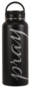 Water Bottle 1000Ml Stainless Steel: Pray, Black (Rev 1) Water Bottle 1000Ml Stainless Steel: Pray, Black (Rev 1)
