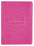 Zippered Journal: Grateful Heart, Pink Imitation Leather