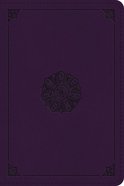 ESV Large Print Bible Lavender Emblem Design (Black Letter Edition) Imitation Leather