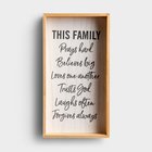 Framed Print: This Family Prays Hard... Plaque