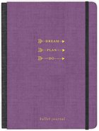 Bullet Journal: Dream. Plan. Do. - Diy Dotted Journal, Purple With Elastic Band Fabric Over Hardback