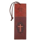 J3: 16  Bookmark With Tassel  Brown Cross (John 3 16) (John 3 16 Collection) Imitation Leather
