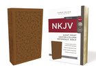 NKJV Reference Bible Giant Print Tan (Red Letter Edition) Premium Imitation Leather