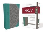 NKJV Deluxe Reference Bible Super Giant Print Blue (Red Letter Edition) Premium Imitation Leather