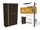 KJV Thinline Bible Brown Indexed (Red Letter Edition) Premium Imitation Leather