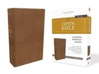 KJV Open Bible Brown (Red Letter Edition) Genuine Leather