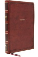 NKJV Thinline Bible Giant Print Brown Indexed (Red Letter Edition) Premium Imitation Leather