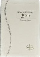 Nab Saint Joseph Medium Bible Bridal White Imitation Leather