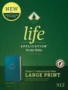 NLT Life Application Study Bible 3rd Edition Large Print Teal Blue Indexed (Red Letter Edition) Imitation Leather