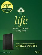 NLT Life Application Study Bible 3rd Edition Large Print Black/Onyx (Red Letter Edition) Imitation Leather