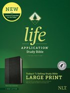 NLT Life Application Study Bible 3rd Edition Large Print Black/Onyx Indexed (Red Letter Edition) Imitation Leather