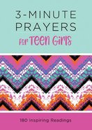 3-Minute Prayers For Teen Girls (3 Minute Devotions Series) Paperback