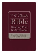 The 5-Minute Bible Reading Plan and Devotional: Read the Bible in Minutes a Day Imitation Leather