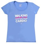 Women's Activewear T-Shirt: Cardio, Large Light Blue Soft Goods