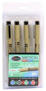 Pigma Micron Set of 4 Bible Note Pens:005 Ultra Fine, Black Red Blue & Green Stationery