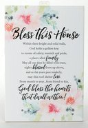 Woodland Grace Plaque: Bless This House, Pink/Floral Plaque