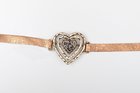 Leather Bracelet: Heart, 20Cm, Snap Closure Jewellery