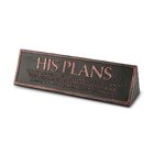 Plaque Cast Stone Desktop Reminder: His Plans (Jeremiah 29:11) Homeware