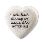 Scripture Stone: Hearts of Hope - With God (Matthew 19:26) Homeware