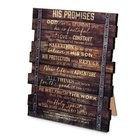 Farmhouse Industrial Plaque: His Promises, Wood Planks, (Various Scriptures) Plaque