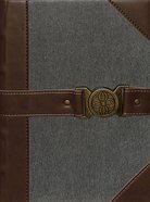Premium Journal: Felt, Brown Leather With Brass Medalion Closure Hardback