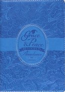 Journal Divine Details: Grace & Peace Be Yours in Abundance, Blue, Zippered Closure Imitation Leather