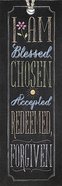 Bookmark Chalk With Tassel: I Am Blessed Chosen Accepted Redeemed Forgiven Stationery
