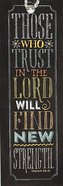 Bookmark Chalk With Tassel: Those Who Trust in the Lord Will Find New Strength Stationery