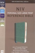 NIV Personal Size Reference Bible Large Print Blue (Red Letter Edition) Premium Imitation Leather