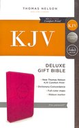 KJV Deluxe Gift Bible Pink (Red Letter Edition) Premium Imitation Leather