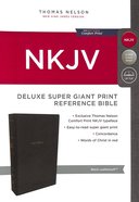 NKJV Deluxe Reference Bible Super Giant Print Black (Red Letter Edition) Premium Imitation Leather