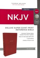 NKJV Deluxe Reference Bible Super Giant Print Red (Red Letter Edition) Premium Imitation Leather