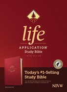 NIV Life Application Study Bible 3rd Edition Berry Indexed (Black Letter Edition) Imitation Leather