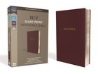 NIV Reference Bible Giant Print Burgundy (Red Letter Edition) Imitation Leather
