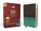 NIV Life Application Study Bible Third Edition Personal Size Gray/Teal Indexed (Red Letter Edition) Premium Imitation Leather