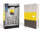 NIV Boys' Backpack Bible Compact Yellow/Gray (Red Letter Edition) Premium Imitation Leather