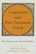 Linguistics and New Testament Greek eBook