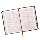 KJV Thinline Large Print Bible Indexed Dark Brown (Red Letter Edition) Genuine Leather