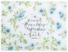 Glass Cutting Board, Large Blue Flowers and Bird (Proverbs 27: 9) (Sweet Friendship Collection) Homeware