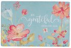 Glass Cutting Board- Be Grateful, Light Blue Floral (Grateful Collection) Homeware
