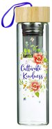 Glass Infuser Water Bottle Cultivate Kindness (444ml) (Cultivate Kindness Collection) Homeware