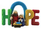 Resin Knitted Finish Holy Family Standing Ornament: Hope, Bright Colours Homeware