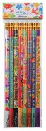 Pencils: Pack of 8 Different Designs With Erasers on the Pencils Pack