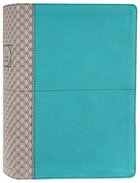 NIV Study Bible Teal/Gray (Red Letter Edition) Fully Revised Edition (2020) Premium Imitation Leather