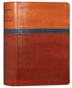 NIV Study Bible Personal Size Brown/Blue (Red Letter Edition) Fully Revised Edition (2020) Premium Imitation Leather