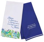Tea Towel Set: Our Daily Bread Blue Floral (Matt 6:11) (Our Daily Bread Collection) Soft Goods
