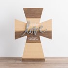 Wood Wall Cross: Love (1 Corinthians 13:13) Plaque