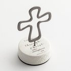 Ceramic Pedestal Cross: I Can Do All Things...., Pewter Cross (Phil 4:13) Homeware