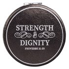 Compact Mirror: Strength & Dignity, Faux Leather Cover Homeware