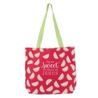 Canvas Tote Bag: Sweet to Trust in Jesus, Pink Soft Goods